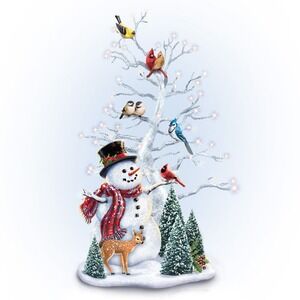 Musical Snowman Light Up Christmas Figurine Dona Gelsinger Winter's Gathering